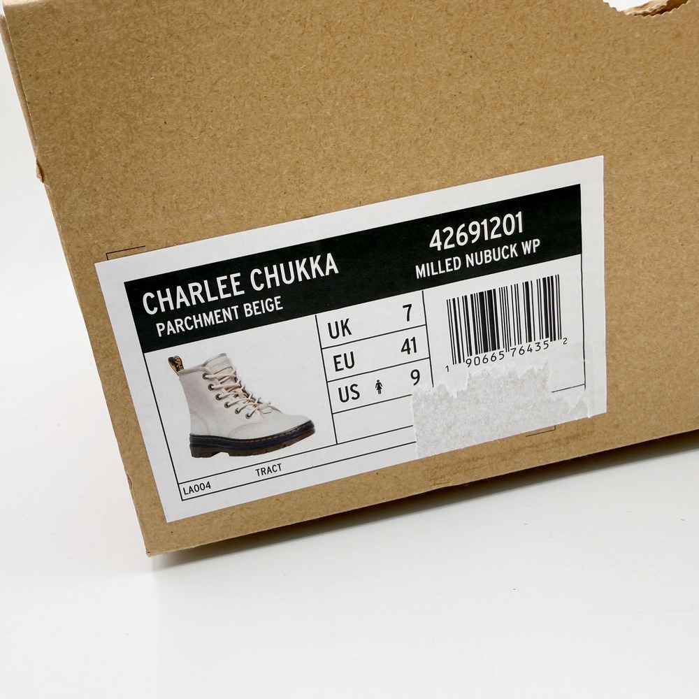 Dr Martens Charlee Chukka Boot 9 Womens Parchment Beige Milled Nubuck Waterproof - Picture 9 of 9